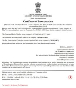 Certificate of Incorporation