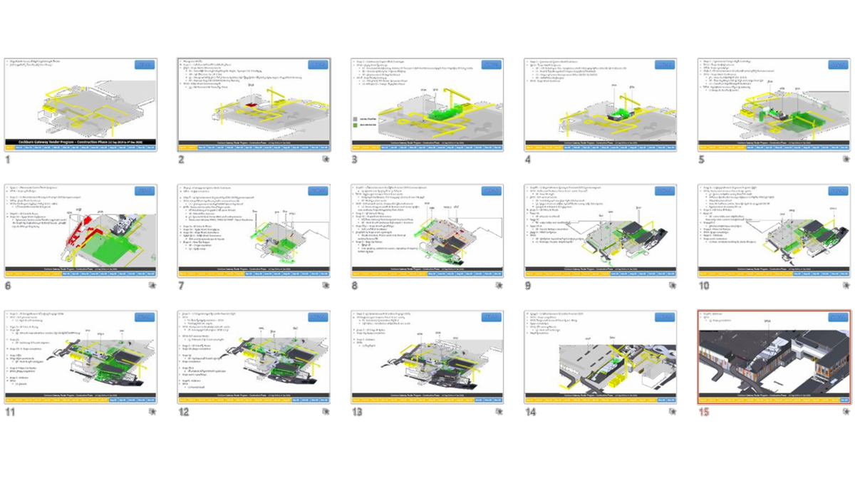 Project Staging Presentation and Schedule Optimization for a Commercial Complex.