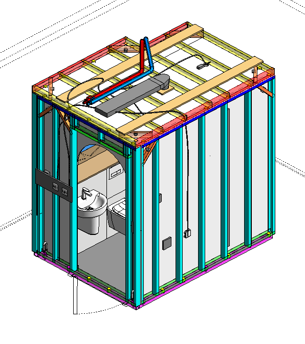 BIM standardization and manufacturing coordination for a bathroom pod manufacturer.