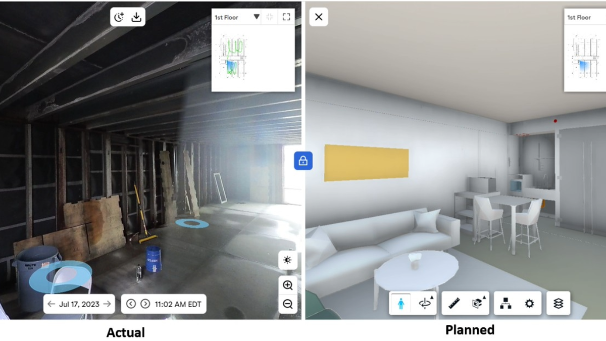 Construction quality control services, including plan vs actual validation.