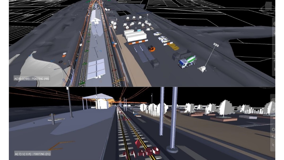 Shut-down simulation for a railway project.